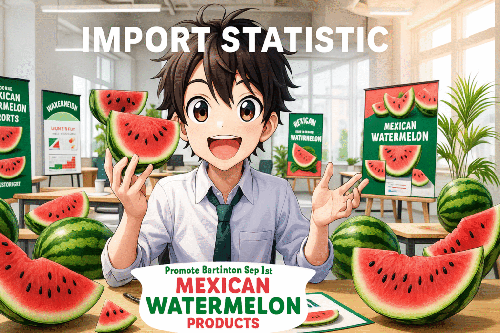La sandía mexicana gana terreno en Japón. Descubre cómo exportarla con éxito con el apoyo estratégico de Nichiboku Marketing.