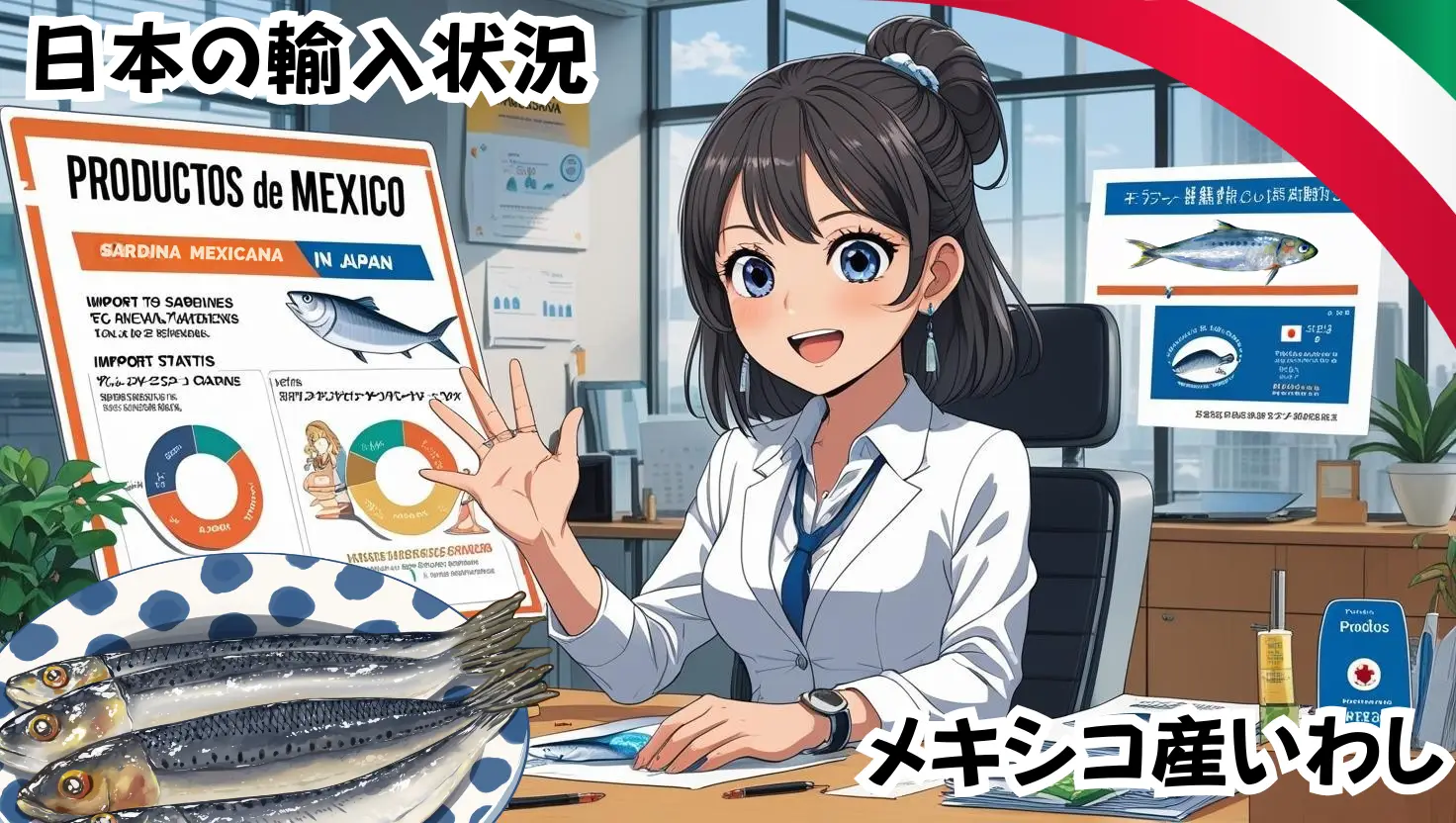 Tabla de importaciones japonesas de sardina por país en 2024