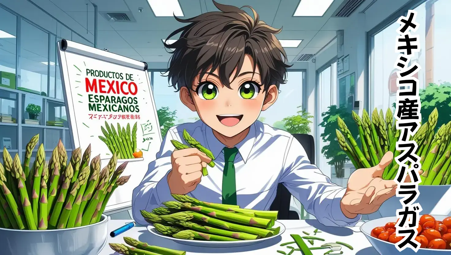 Importaciones de espárragos frescos en Japón en 2024, destacando la participación de México como proveedor líder