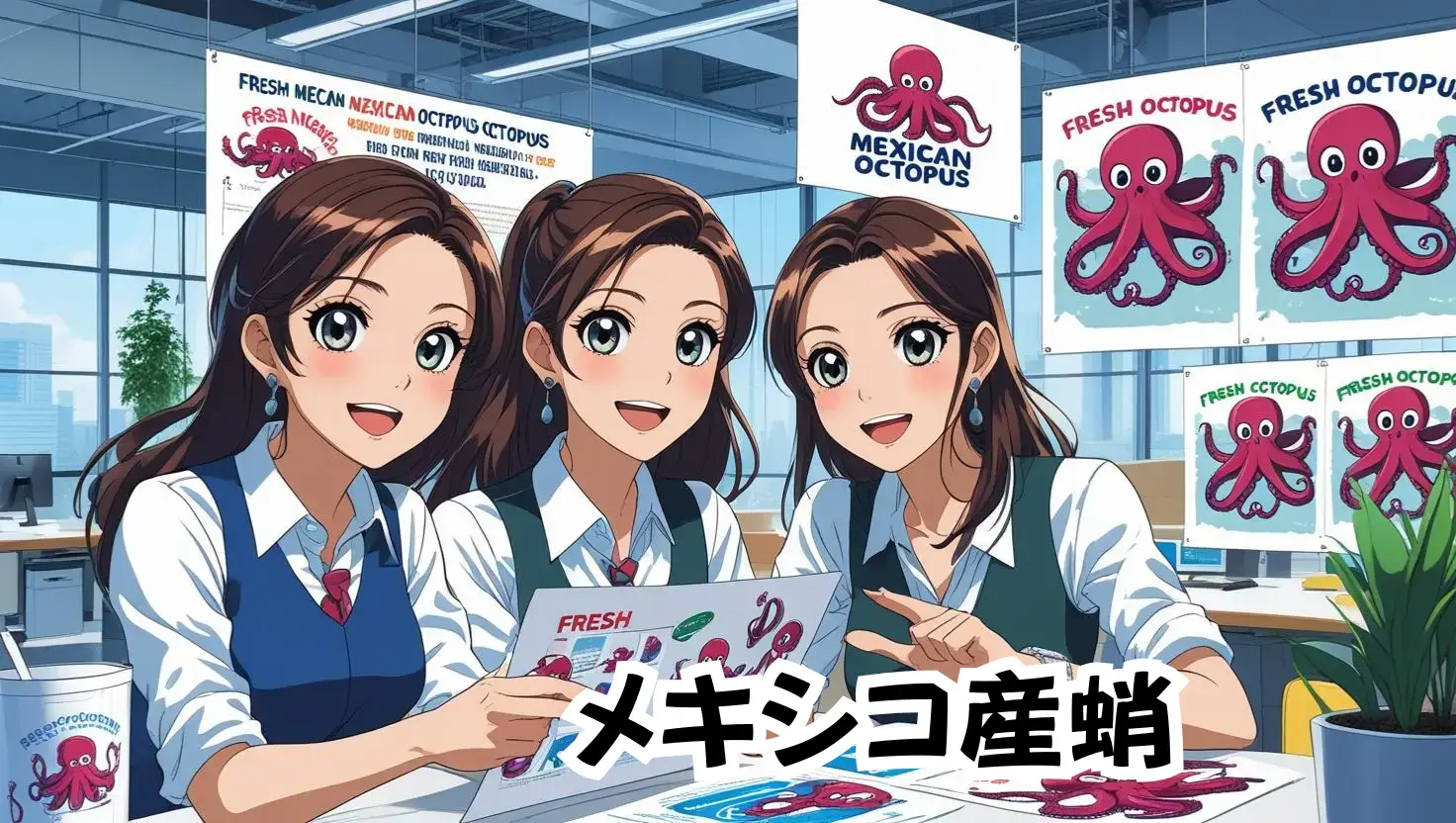 Pulpo Fresco en el Mercado Japonés listo para distribución comercial
