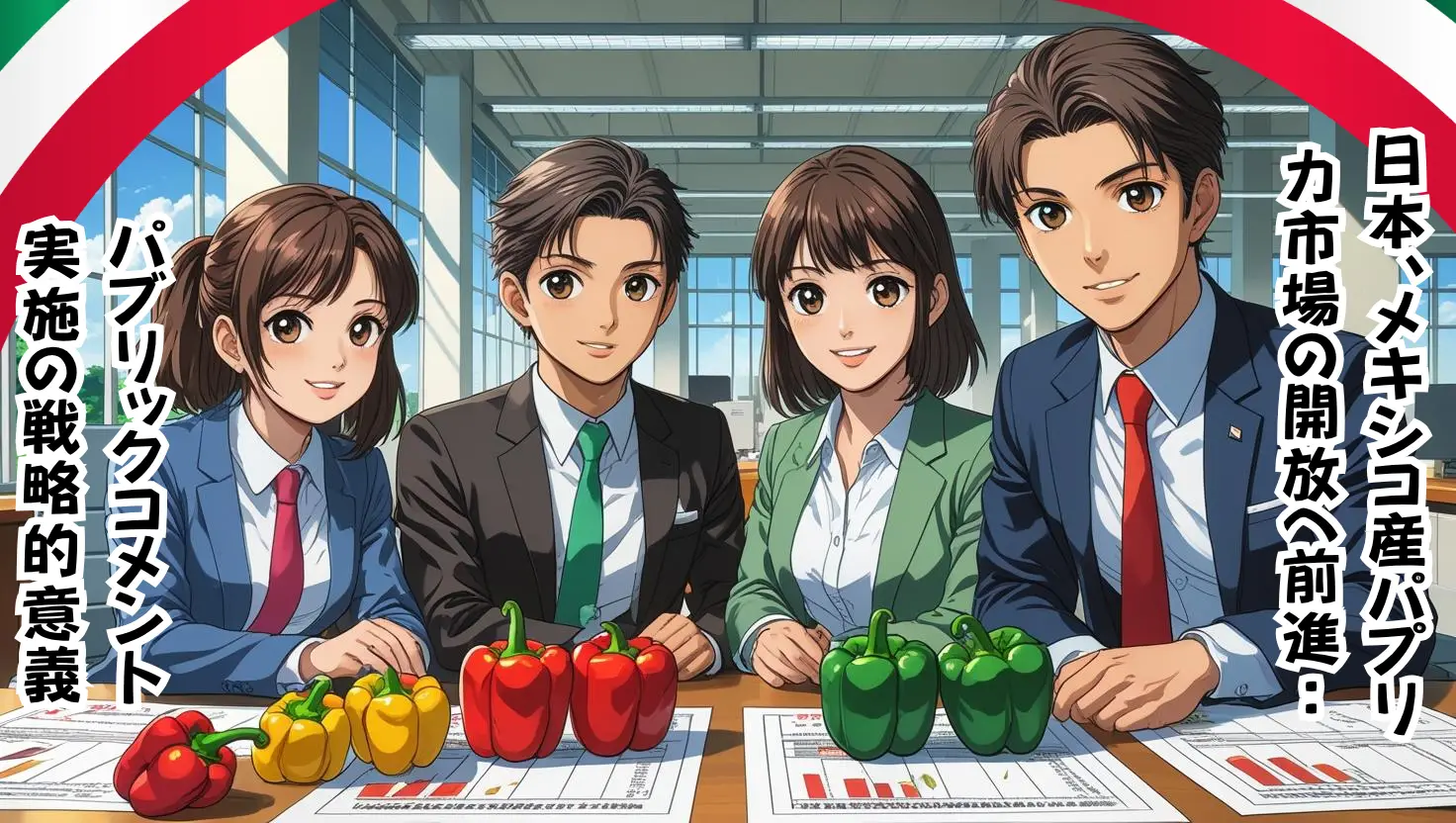Importación de pimientos y chiles frescos mexicanos en Japón en proceso logístico de exportación"